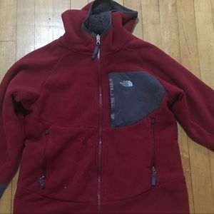 NORTH FACE red jacket with hoodie